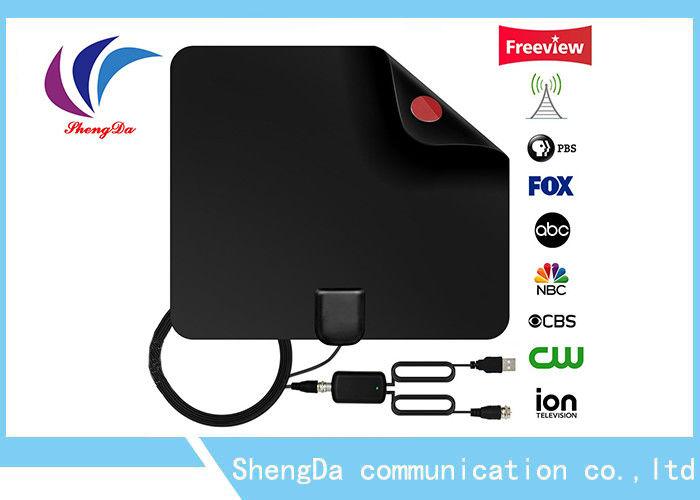 Antena TV z płaskim wewnętrzną anteną, antena telewizyjna UHF / VHF High Definition ze wzmacniaczem dostawca